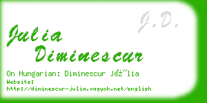 julia diminescur business card